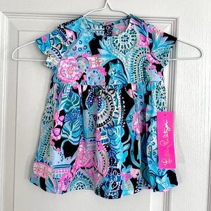 Lilly Pulitzer Infant Dress Multi Lookin Sharp Size 6-12 Months NWT
